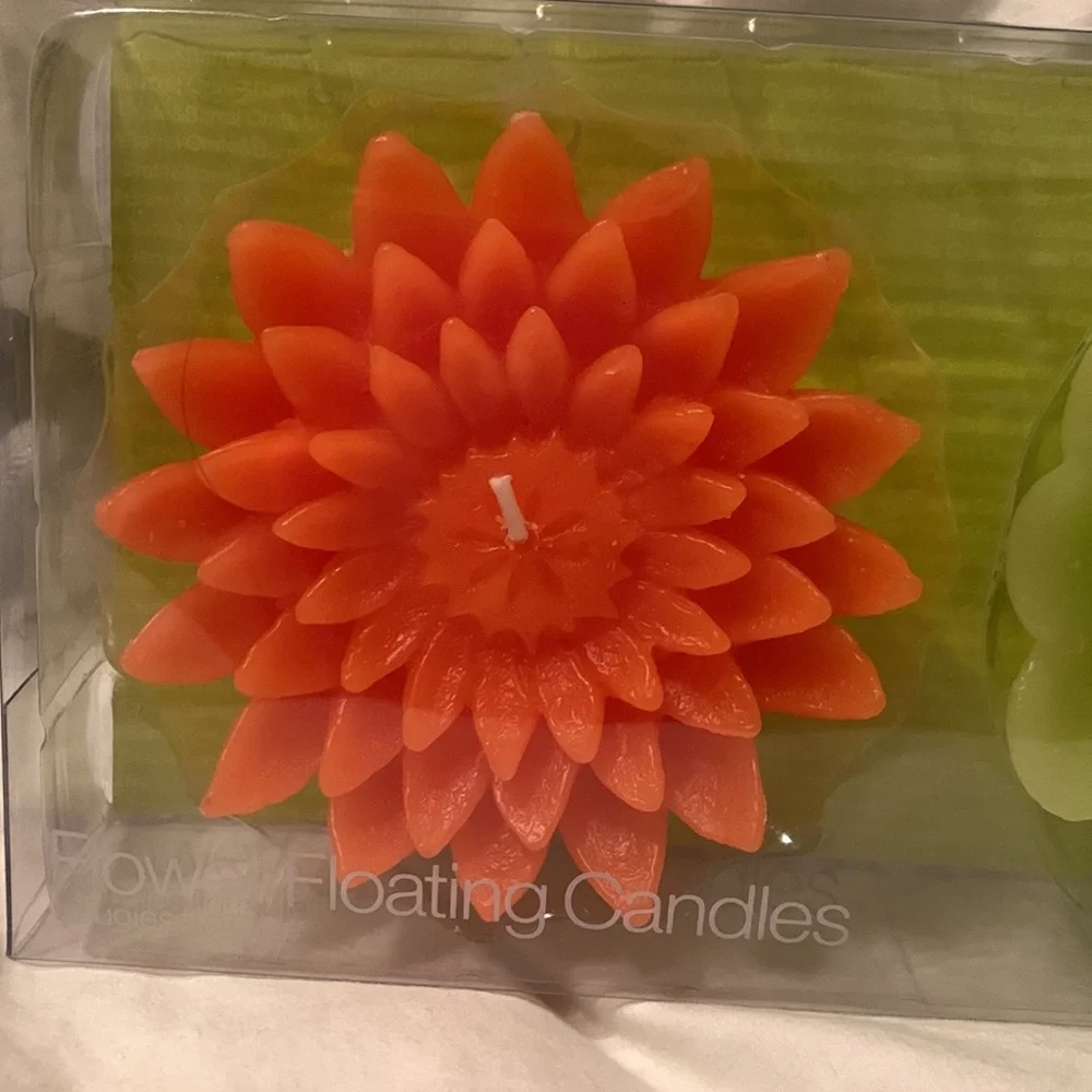 Crate & Barrel flower floating candles